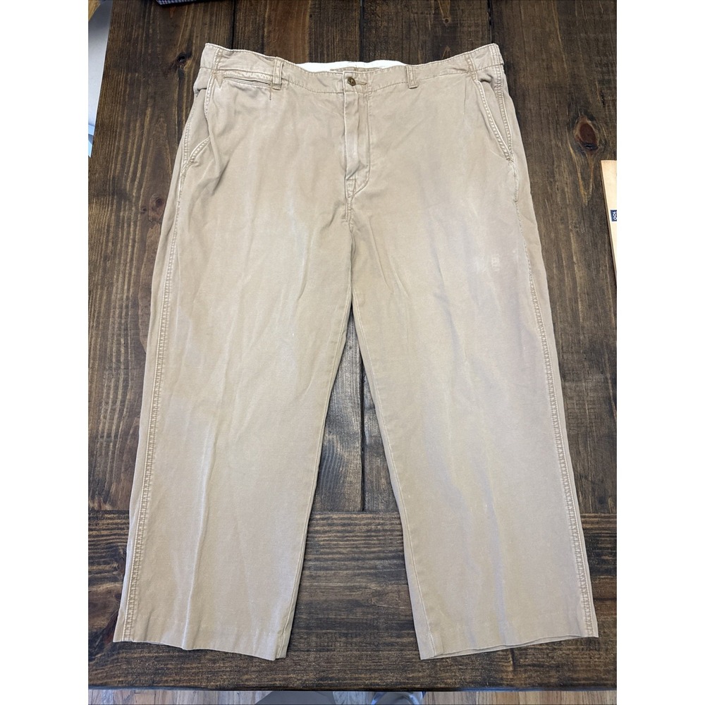 Men's Vintage Polo‎ Ralph Lauren Khaki Pants, Hemmed, 42x24.5, Beige, Pockets